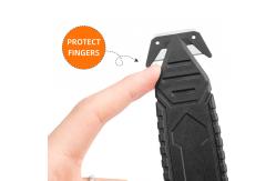 China Plastic Handle Material Safely Compact 15g Box Carton Opener Cutter with Hidden Blade supplier