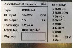 China ABB DSSB146 48980001-AP DC / DC Converter Board supplier