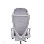 Grey And Blue Home Office Chair Modern Sleek Design With Fixed Headrest