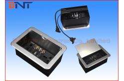 China Slip Up Cover Multimedia Desktop Socket , Office Table Cable Cubby supplier