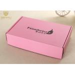 Folding Pink Corrugated Shipping Boxes / Matte Lamination Kraft Corrugated Boxes for sale