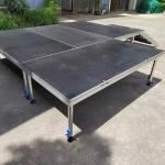 Round / Square Portable DJ Stage Platform Detachable Aluminum Alloy Glass Plywood Material for sale