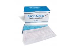 China Latex Free 3 Ply Disposable Face Mask , Surgical Face Mask With Elastic Earloop supplier