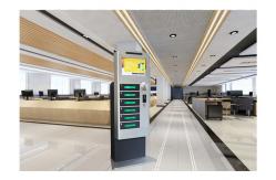 China Free Standing Coin Operated Cell Phone Charging Kiosk With 19 Touch Screen supplier