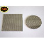 Porous Gauze Filter Mesh , Sintered Steel Filter High Filtration Capacity for sale