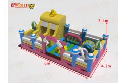 China Small Jumping Inflatable Castles Duck Park Yellow Pink Blue supplier