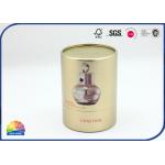 Matte Lamination Paper Packaging Tube Gold Hotstamping For Luxury Product for sale