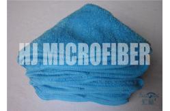 China Single composite Blue Microfiber Rags / Ultra Thick Plush Fleece Microfiber Dish Cloths 25X25cm supplier