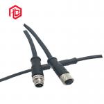 Black PVC Waterproof Data Connector IP68 Metal M8 Type 2 3 4  Pin Self Locking for sale