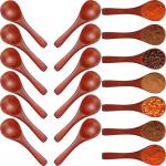 Nature Wooden Mini Tasting Condiments Salt Spoon For Kitchen Cooking 30 Pieces for sale