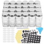 4oz 24pcs Glass Spice Seasoning Jar Set With Airtight Cap for sale