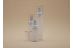 China Frosted Slim Airless Cosmetic Bottles White Spray Pump Easy Refill Stable Performance supplier