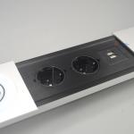 Sliding Power Socket EU Socket With USB Charger for sale