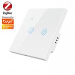 2.4G Bgn Zigbee Smart On Off White EU 2 Gang 1 Way Smart Switch for sale