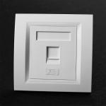 OEM ABS 1 Port 86 Type Wall Face Rj45 Faceplate for sale
