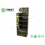 Colorful Printing Recyclable POS Paper Cardboard Floor Display Stand For Cosmetics for sale
