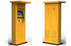 China Interactive Touch Screen Half Outdoor Kiosk Waterproof With TFT LCD Monitor supplier