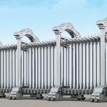 15m / Min Trackless Folding Gate Building Electric Auto Door For Gym