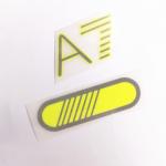 Eco Friendly 3D Silicone Heat Transfer Clothing Labels With Reflective Effect for sale