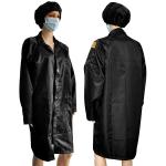 Black 4% Carbon Fiber Unisex ESD Safe Clothing Anti Static With Cap for sale