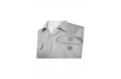 China 280GSM Twill 3/1 Flame Retardant Coverall Multi Pockets Light Gray supplier