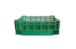China Vegetables Folding Plastic Crate Industrial Fruit Storage Crates 400*300*140mm supplier