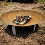 800mm Diameter Steel Firepit Wood Burning Metal Stamping Firebowl Modern Design Fire Pit for sale
