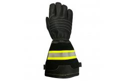 China EN659 Structural Firefighter Gloves Long Cuff With Reflective Tape supplier