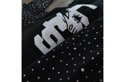 China Customization Mens Oversized Cropped Hoodie Rhinestone Zip Hoodie Drawstring Design supplier