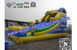 China Kids Minions Inflatable Bouncy Slide / Inflatable Slide For Amusement Park supplier