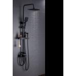 Rotation Matte Black Wall Mount 4way Rain Shower Faucets for sale