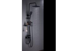 China Rotation Matte Black Wall Mount 4way Rain Shower Faucets supplier