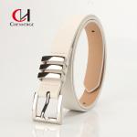 Custom Ladies Leather Belt Classic Square Sliver Pin Buckle Denim Belt for sale
