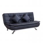 Metal Frame PU Leather Home Convertible Sofa Bed for sale