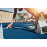 Blue 13mm Eco Sports Flooring Secondary School Rubber Running Track And Field for sale