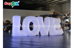 China White Fabric LED Lighting Inflatable Letter LOVE By Touch Screen Remote Control supplier