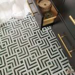 Stone Mosaic Marble Non Slip Floor Tile For Dining Room Kitchen Washroom for sale