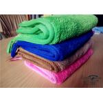 High Density Fluffy Fleece Microfiber Kitchen Towels Red , Water Absorbing Towel