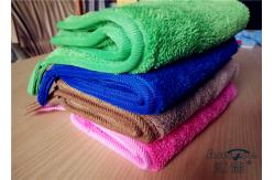 China High Density Fluffy Fleece Microfiber Kitchen Towels Red , Water Absorbing Towel supplier