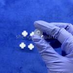 High Temp Opaque Perforated Quartz Parts Thickness 100mm