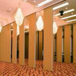 Melamine Surface Wooden Partition Doors , Moveable Folding Room Dividers for sale
