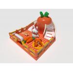 Carrot Rabbit Inflatable Castles Orange White Green With Big Slides for sale