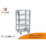Industrial Supermarket Heavy Duty Trolley Hand Roll Container With Four Wheel for sale
