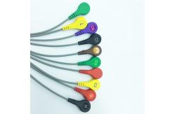 China Reusable Beneware Snap Holter ECG Cable For Portable Monitor supplier