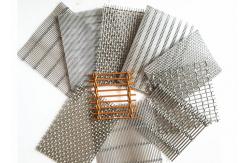 China Copper Architectural Wire Mesh , Cable Rod Weave Architectural Metal Screen supplier