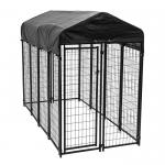 4x8x6 ft Outdoor Large Galvanized Welded Wire Dog Kennel With Cover for sale