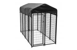China 4x8x6 ft Outdoor Large Galvanized Welded Wire Dog Kennel With Cover supplier