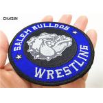 Heat Press Badge Custom Embroidered Patches , Iron On Patch Applique For Clothing