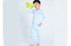 China 2 Pieces Boys Pajama Set , Boys Sleepwear Sets 100% Cotton Interlock Piece Dye supplier