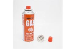 China CMYK Printing Refillable Butane Gas Canister For Camping Stove 400ml Capacity supplier